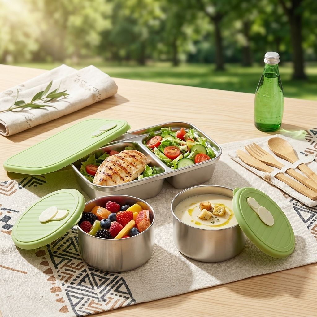 Meal Prep Kinder - Lonchera de Acero Inoxidable 304 Apta