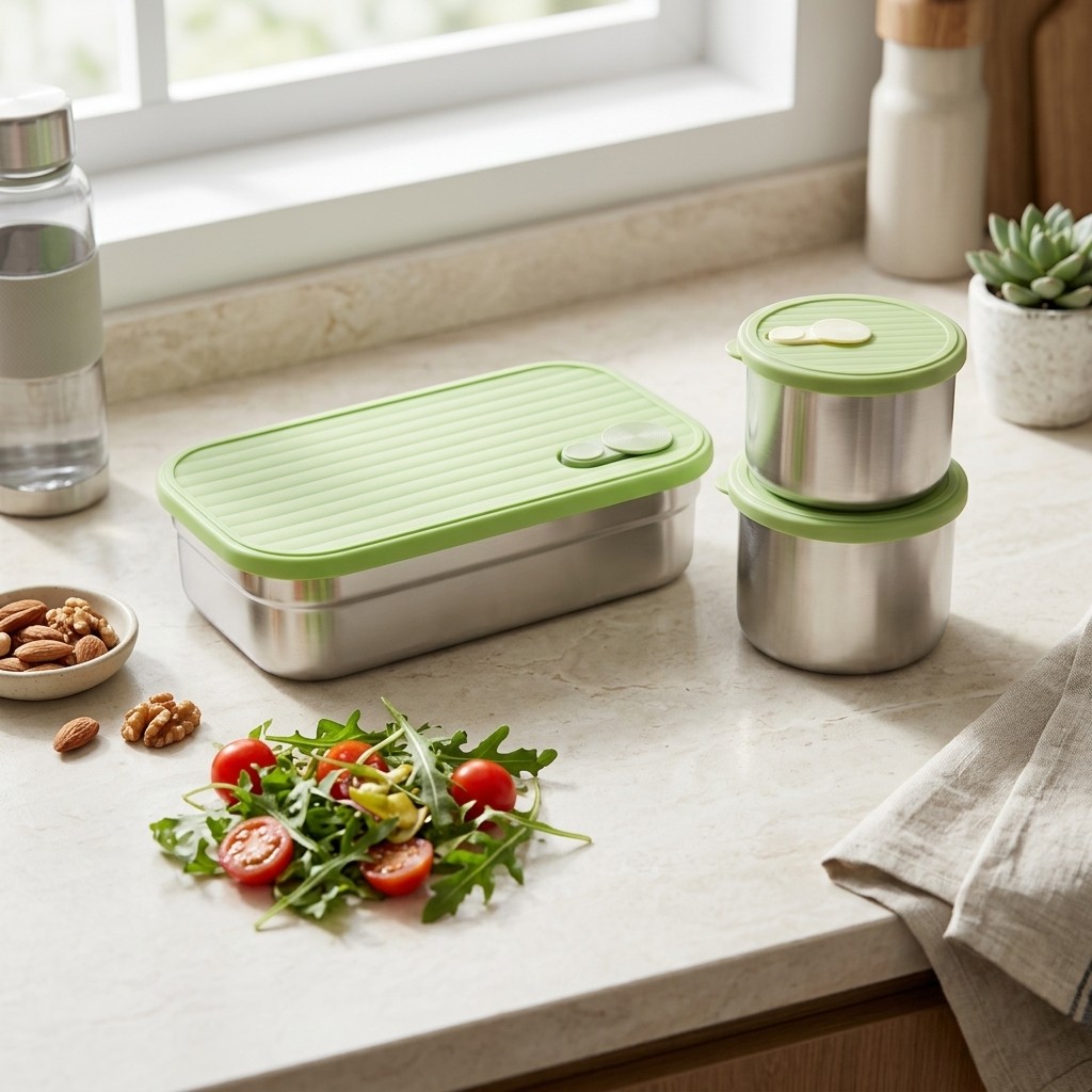 Meal Prep Kinder - Juego de Loncheras de Acero Inoxidable