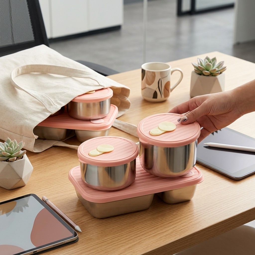 Meal Prep Kinder - Lonchera de Acero Inoxidable 304 Apta