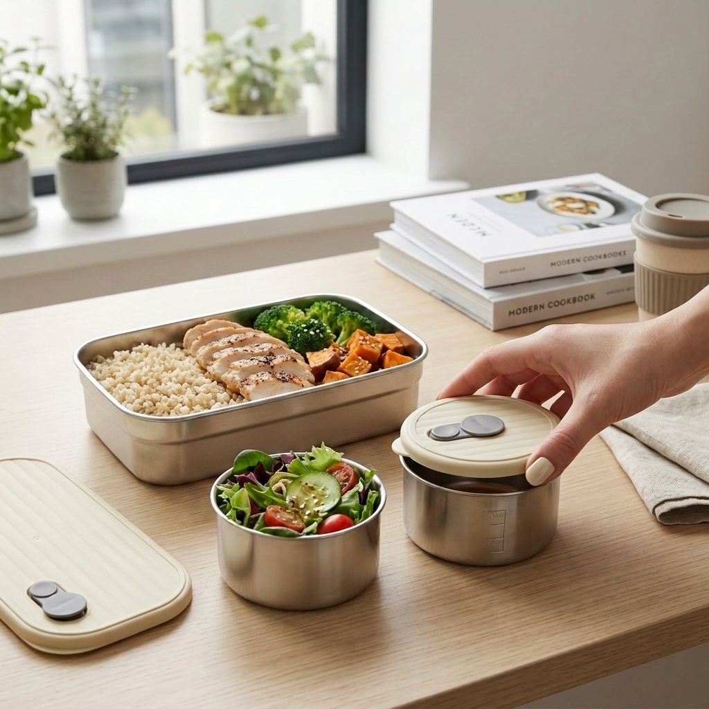 Meal Prep List - Lonchera de Acero Inoxidable 304 Apta
