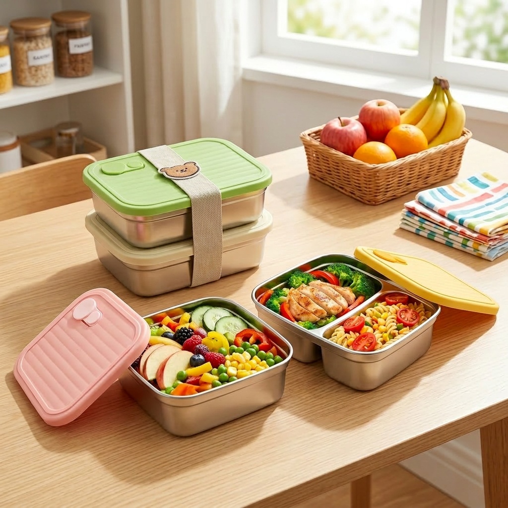 Meal Prep Kinder - Lonchera Bento de Acero Inoxidable 304