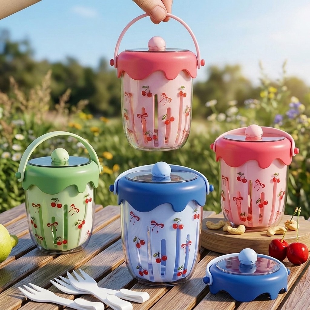 Meal Prep Kinder - Recipientes de Plástico para Avena Remojada
