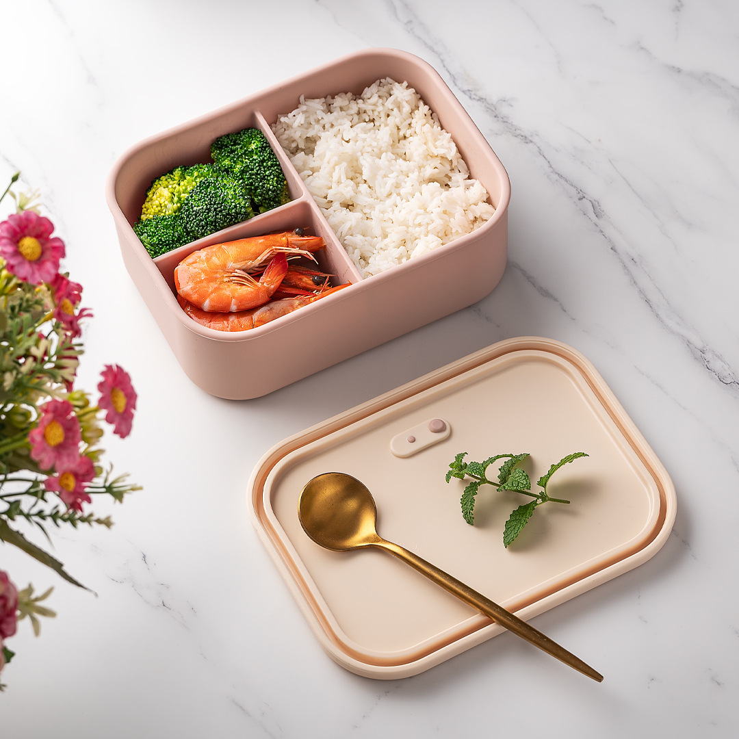 Meal Prep Kinder - Lonchera de Silicona de 700ml/1300ml con