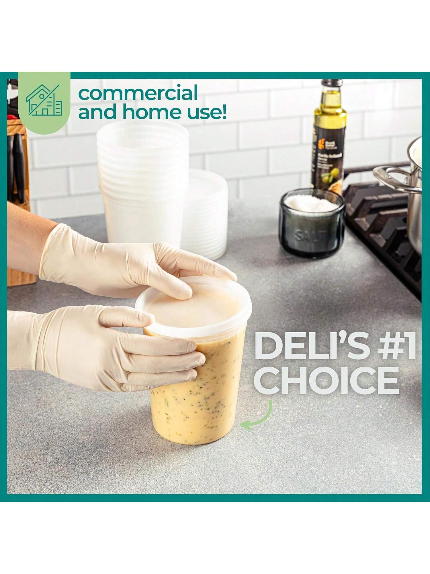 Contenedores Deli con tapas, c - Meal Prep List reseña y precio