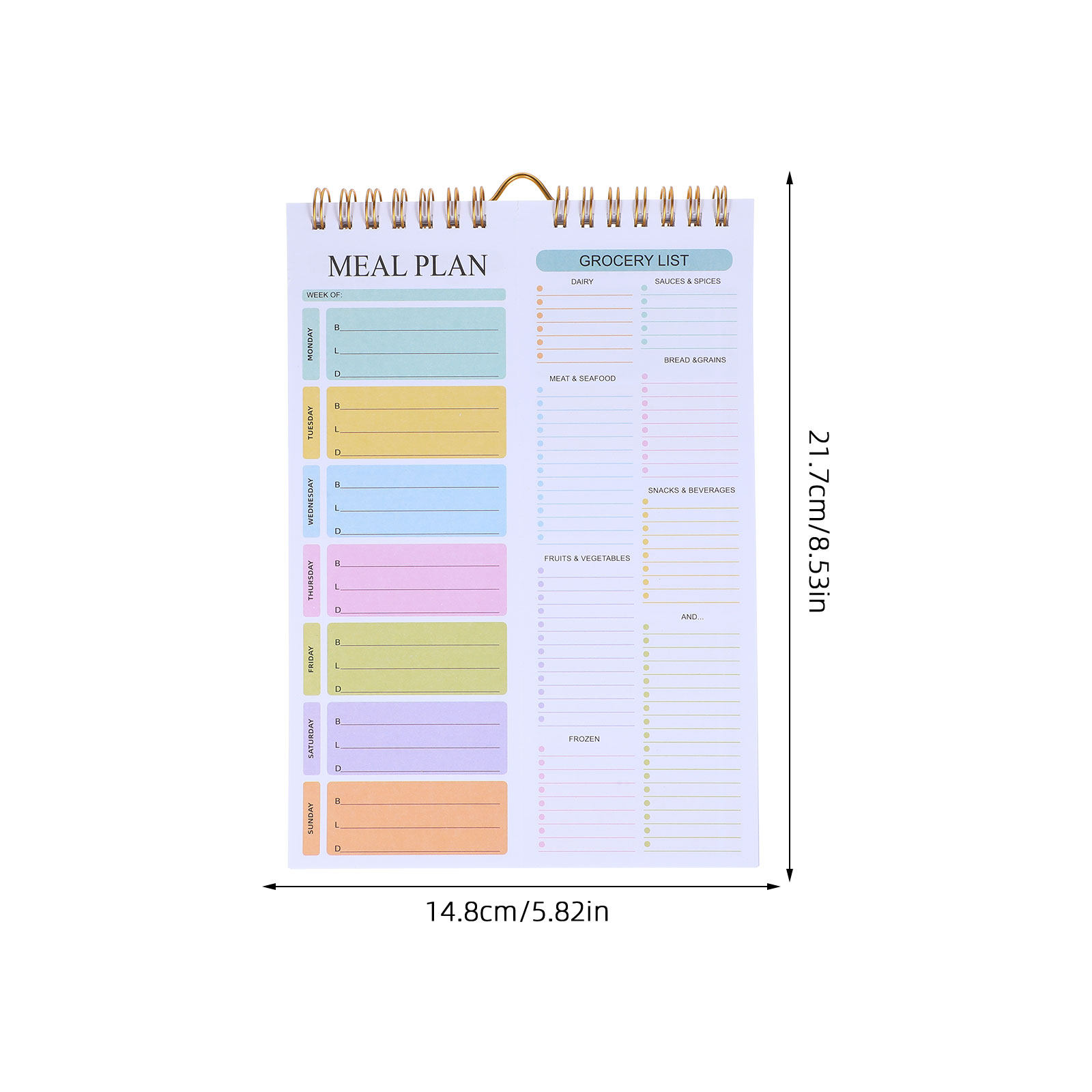 Cuaderno planificador de comid - Meal Prep List reseña y precio