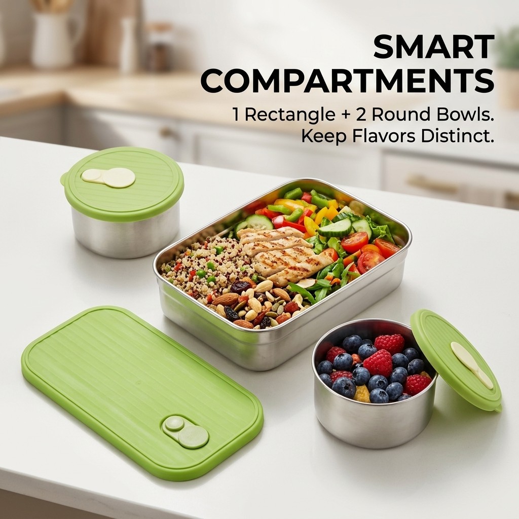 Juego de Loncheras de Acero In - Meal Prep Kinder reseña y precio