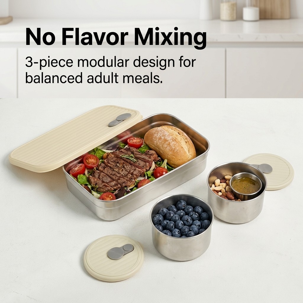 Lonchera de Acero Inoxidable 3 - Meal Prep List reseña y precio