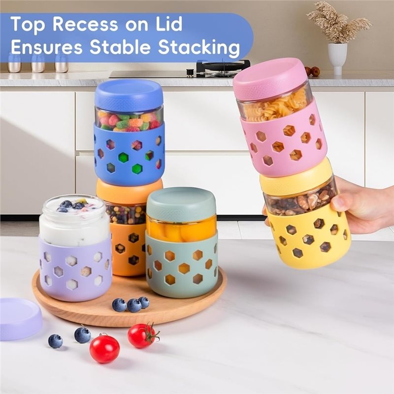 ABMH - Frascos de vidrio con t - Meal Prep Oatmeal reseña y precio